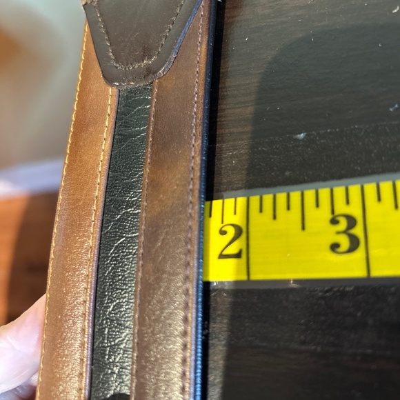 Unisex leather belt browns black 2” buckle 42” long - Picture 5 of 14